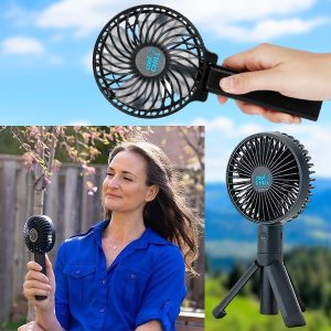 2-u-1 punjivi prenosni mini ventilator sa stativom | HANDCOLIO