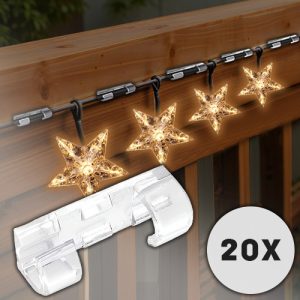 20x samolepljivih kopči za ugradnju svetla | CORDCLIP