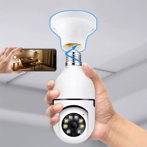 Sijalica sa Sigurnosnom Kamerom - 360°, Noćni Vid, WiFi, Bez Bušenja | BULBCAM
