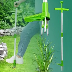 Stojeći alat za čupanje korova – 91 cm, 3-kraki uvrtni mehanizam, bez saginjanja | SPINOUT