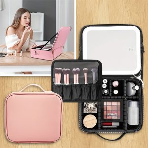 Putna torbica za šminku sa LED ogledalom | GLAMANIA