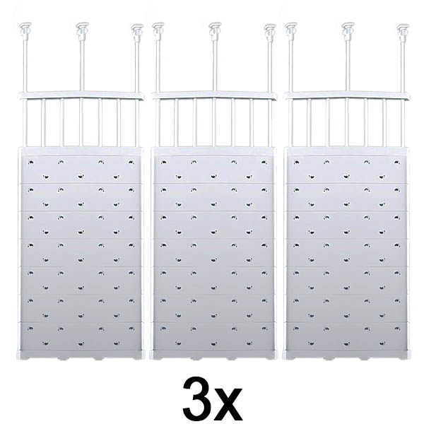 3x Proširiva zatezna polica (48-80 cm, bez bušenja) | SHELFEXPEND