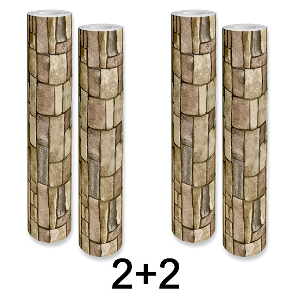 2x 1+1 GRATIS Samolepljivi 3D zidni panel sa uzorkom cigle | WALLCORWRAP