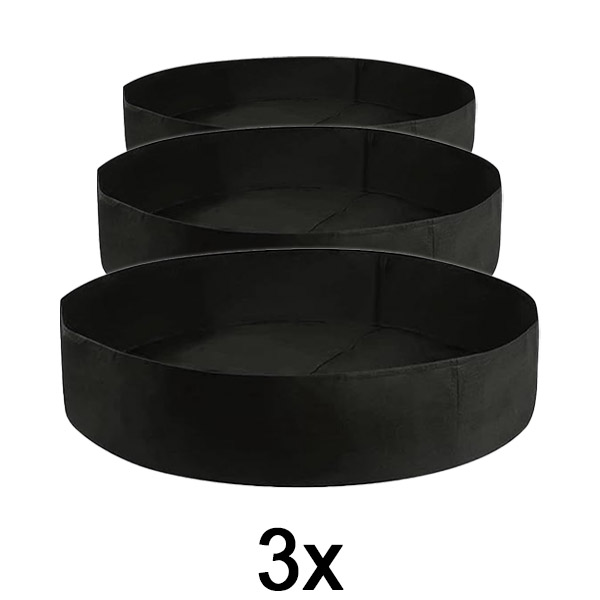 3x Tekstilna podignuta baštenska gredica – 90 x 30 cm, prozračni filc | PLANTIE