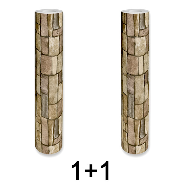 1x 1+1 GRATIS Samolepljivi 3D zidni panel sa uzorkom cigle | WALLCORWRAP