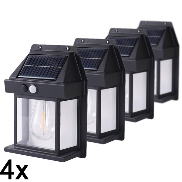 4x Solarna spoljna lampa – nije potrebno ožičenje | FLUXLAMP