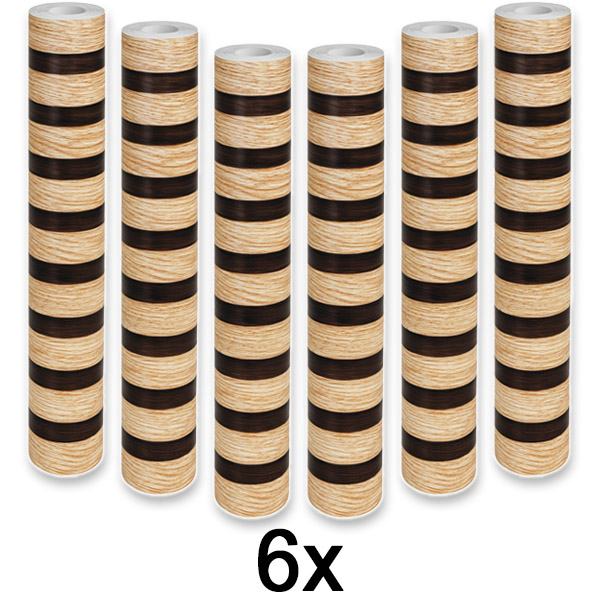 6x Samolepljivi zidni panel sa efektom drveta | LINEWALL
