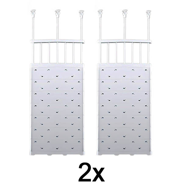 2x Proširiva zatezna polica (48-80 cm, bez bušenja) | SHELFEXPEND
