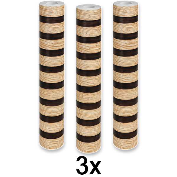 3x Samolepljivi zidni panel sa efektom drveta | LINEWALL
