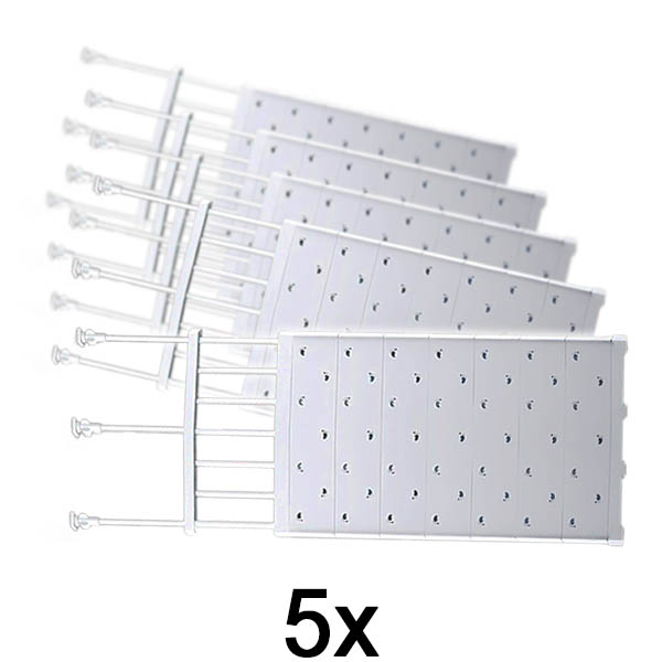5x Proširiva zatezna polica (48-80 cm, bez bušenja) | SHELFEXPEND