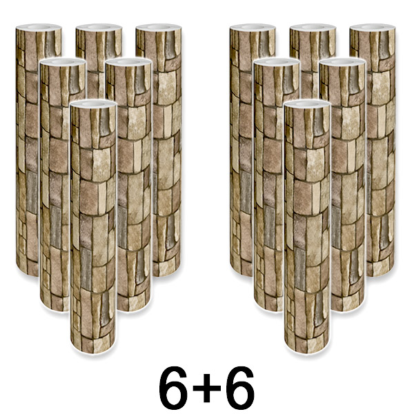 6x 1+1 GRATIS Samolepljivi 3D zidni panel sa uzorkom cigle | WALLCORWRAP