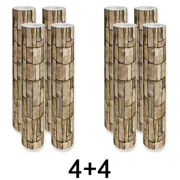 4x 1+1 GRATIS Samolepljivi 3D zidni panel sa uzorkom cigle | WALLCORWRAP