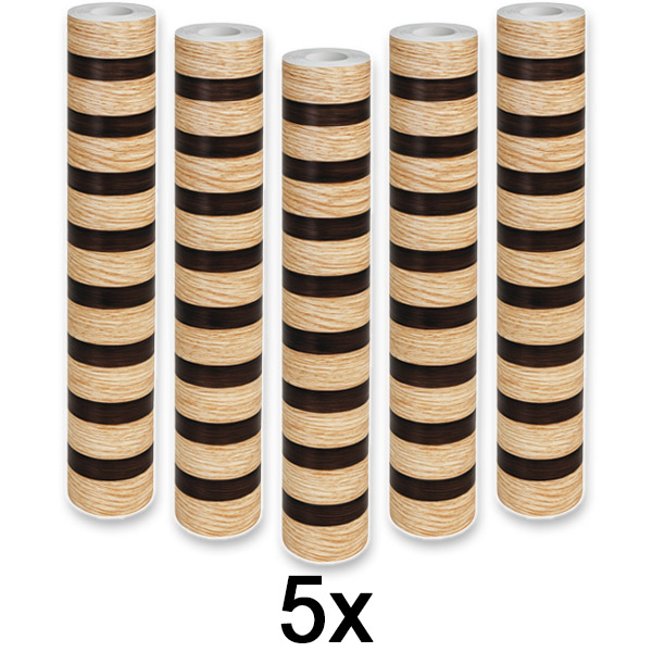 5x Samolepljivi zidni panel sa efektom drveta | LINEWALL