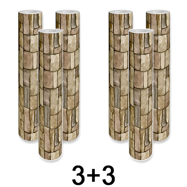 3x 1+1 GRATIS Samolepljivi 3D zidni panel sa uzorkom cigle | WALLCORWRAP