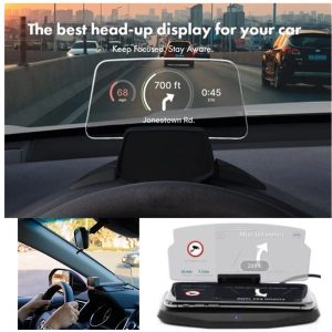 HUD Ekran za Vetrobransko Staklo - GPS, Pozivi i Upozorenja na Vašem Vetrobranskom Staklu (Bez Dodirivanja Telefona) | DISPCAR