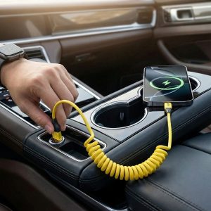 4-u-1 uvlačivi kabl za punjenje - 65W, USB-C + Lightning | SPRINTCHARG