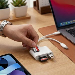 Dvostruki čitač kartica - SD i MicroSD, Lightning + USB-C | FILEDIRECT